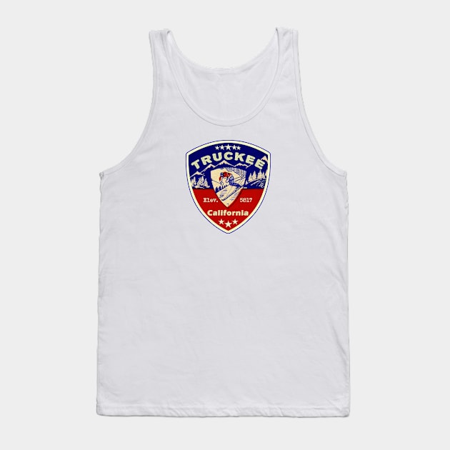 Truckee California Skiing Ski Mountains Skier CA Tank Top by heybert00